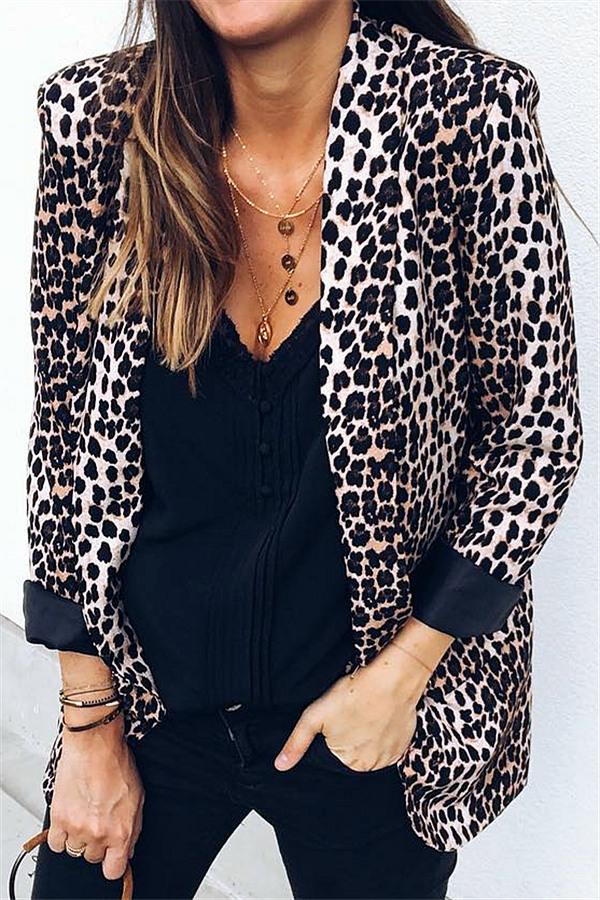 Krohn-e | Waldtiermuster Strickjacke Leopard