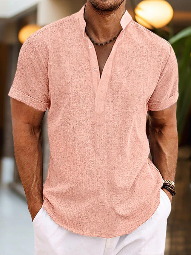 Elegantes, bequemes Herren-Poloshirt mit V-Ausschnitt