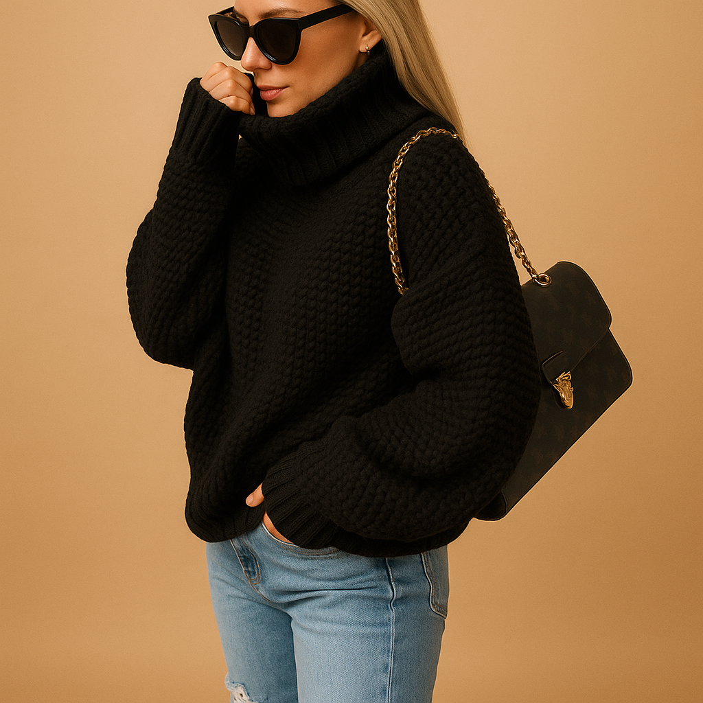 Krohn-e | Eleganten Strick Damen Rollkragenpullover