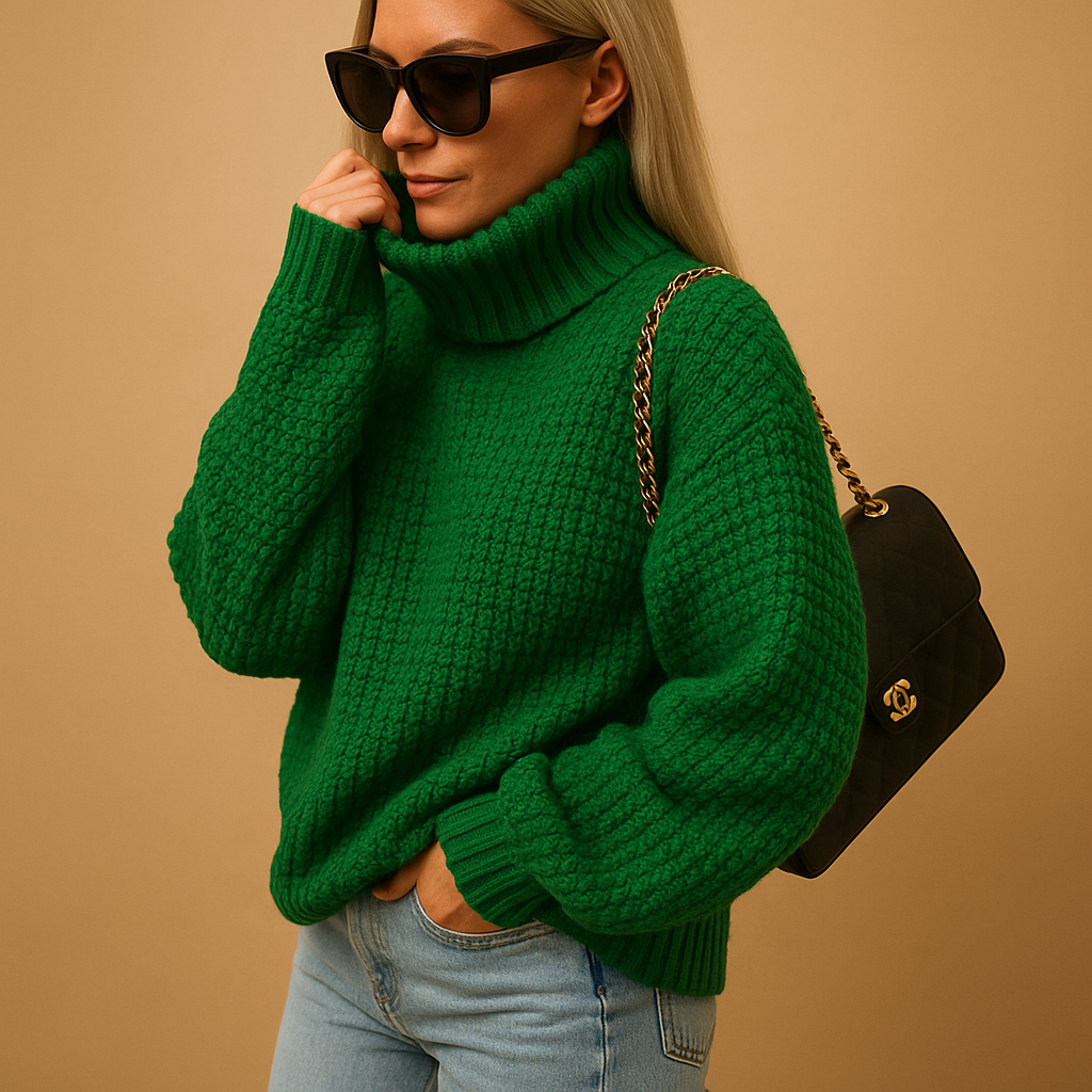 Krohn-e | Eleganten Strick Damen Rollkragenpullover