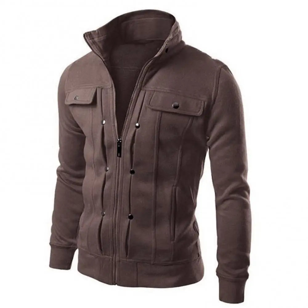 Herren-Ziperjacke aus warmer Strickware – Myron