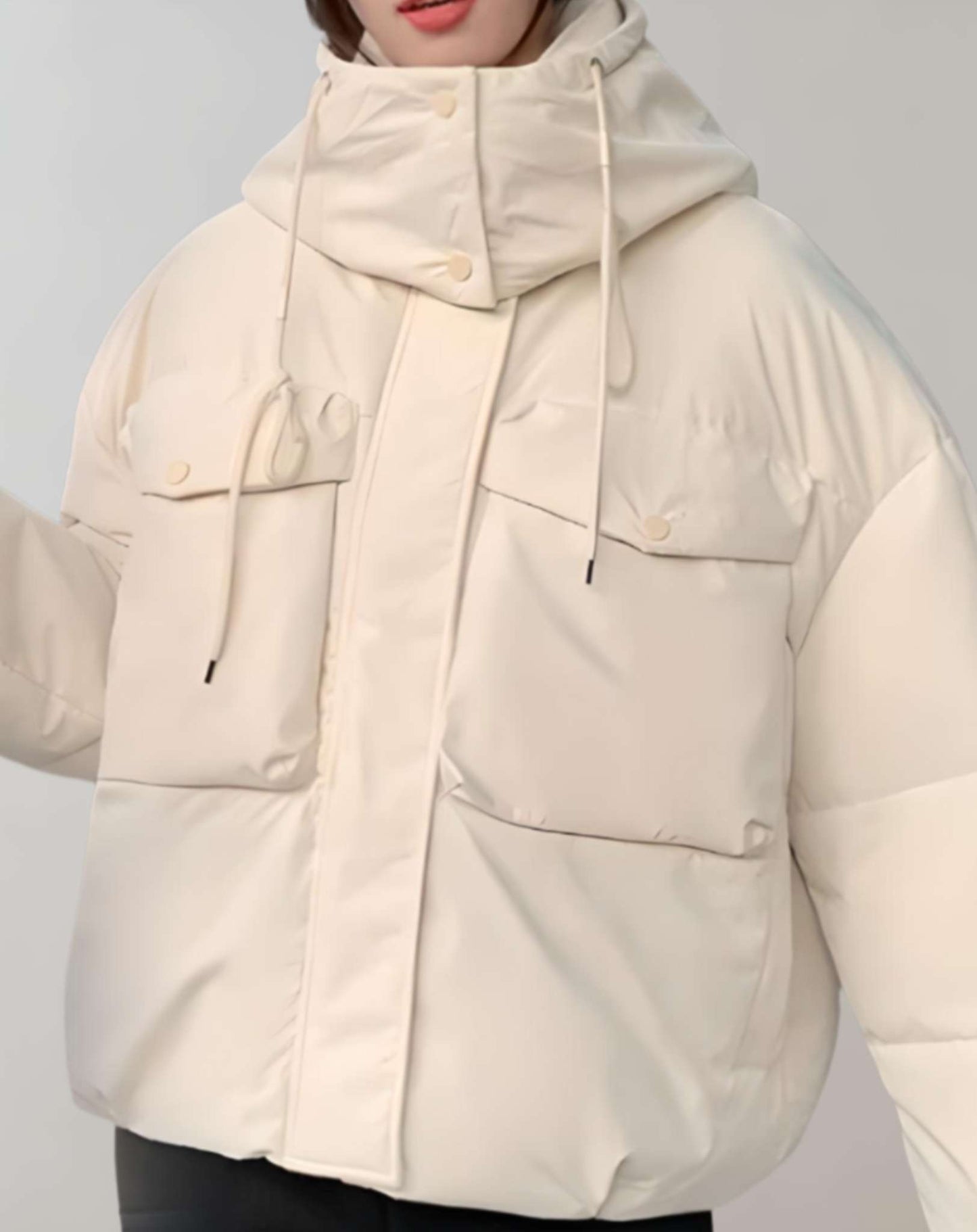 Wärmender, gesteppter Baumwollmantel für Damen – Bibi