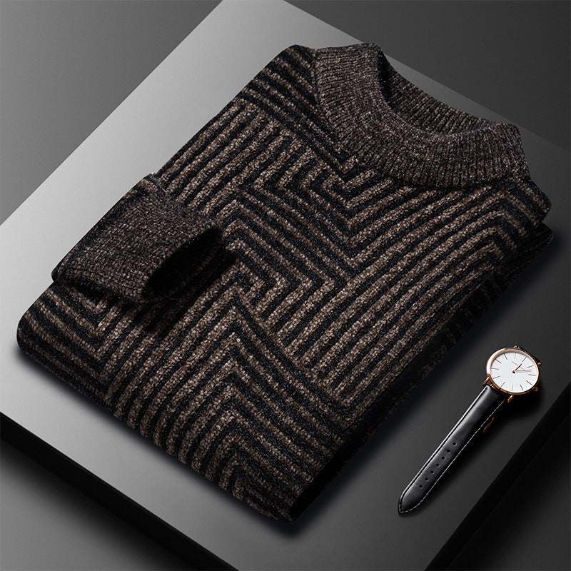 Männersweater Lambert: Elegant gemusterter, warmer Pullover