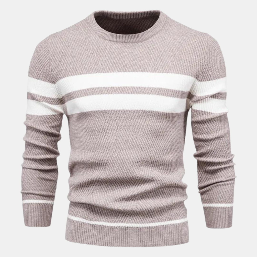 Modern, stylish men's knit sweater - Marius