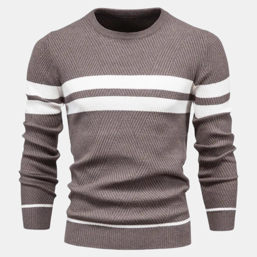 Modern, stylish men's knit sweater - Marius