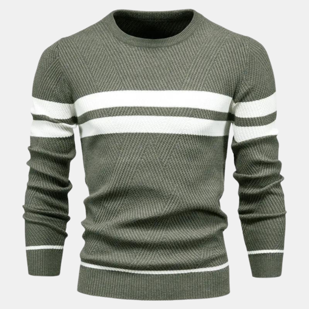 Modern, stylish men's knit sweater - Marius