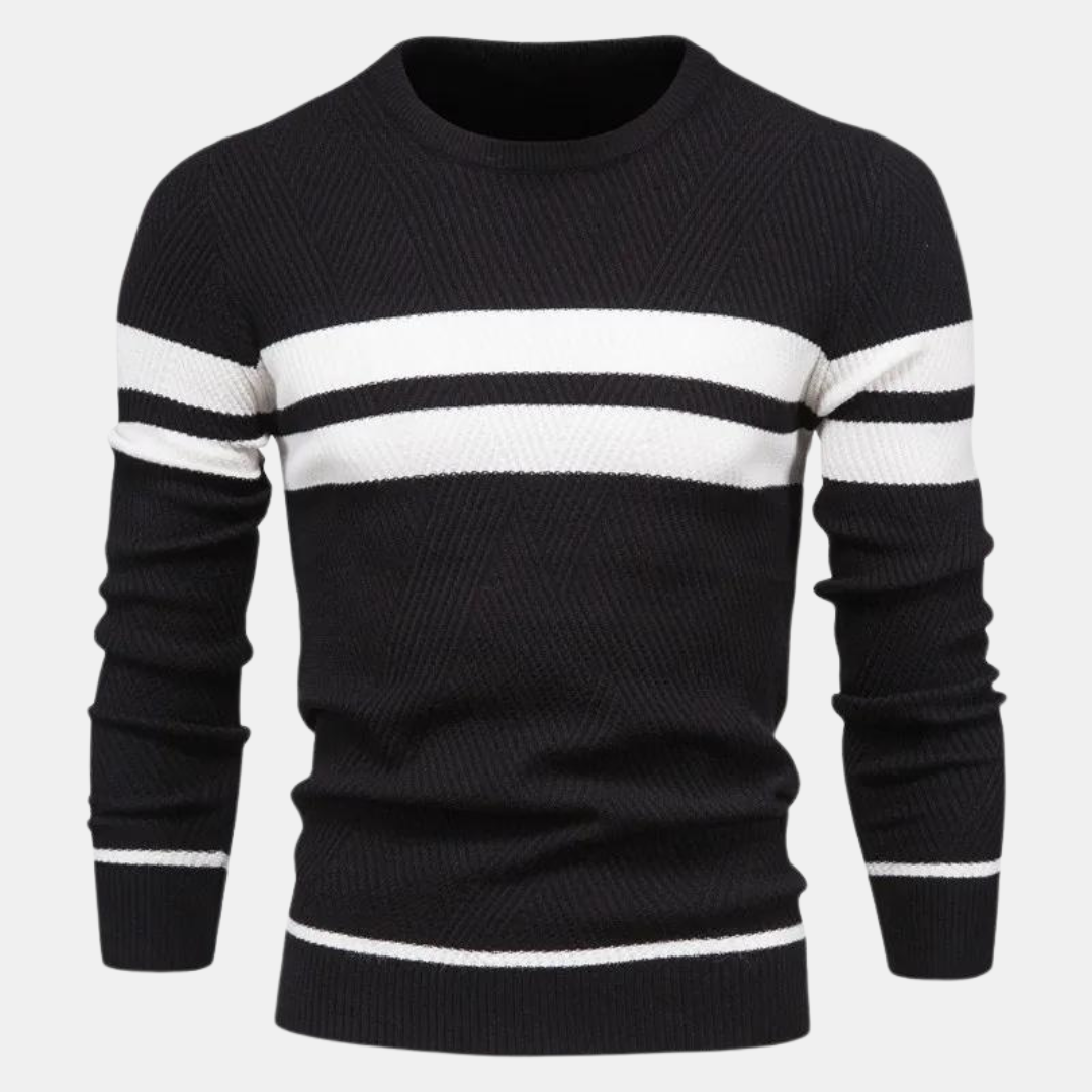 Modern, stylish men's knit sweater - Marius