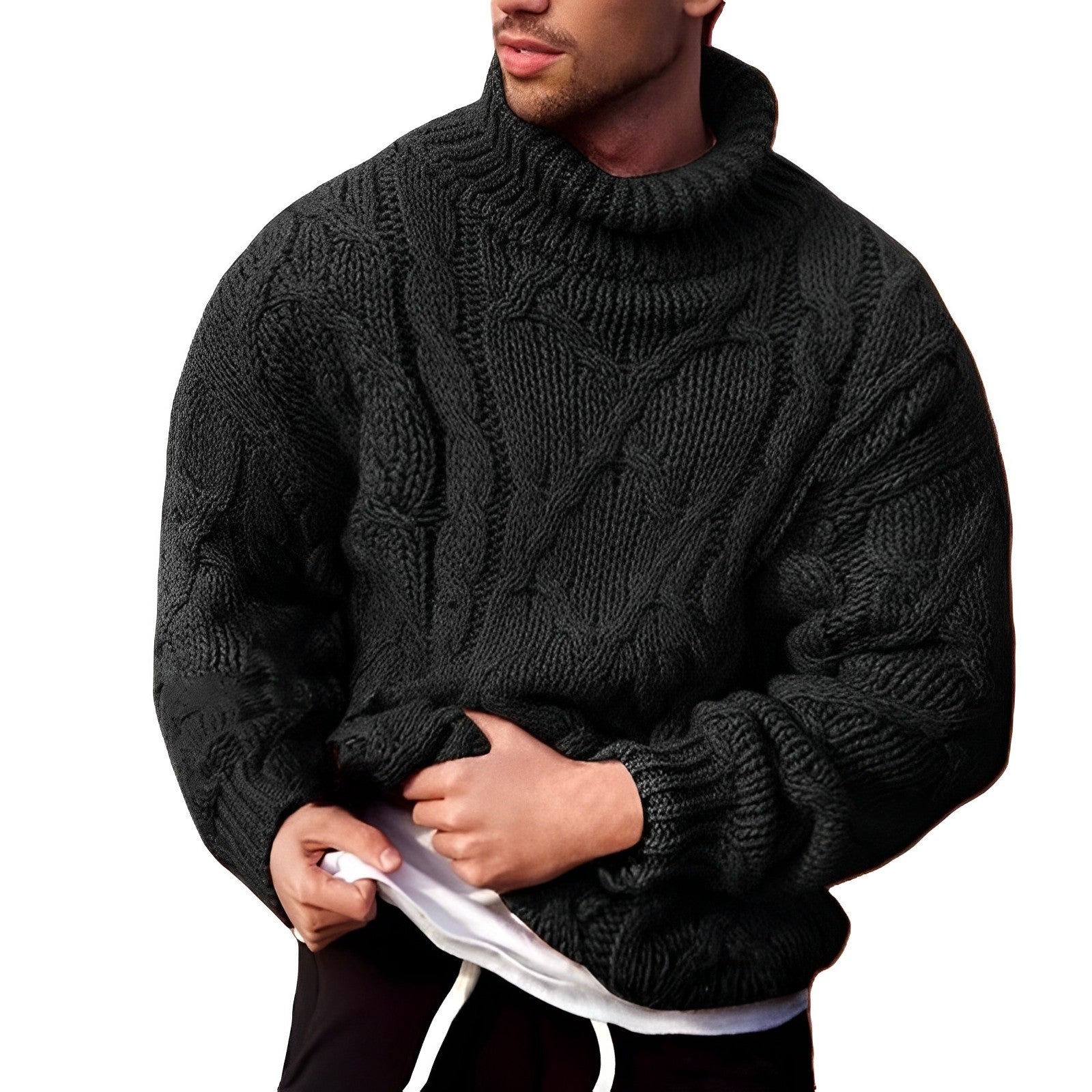 Grobstrick-Pullover Nilson aus warmer Wolle