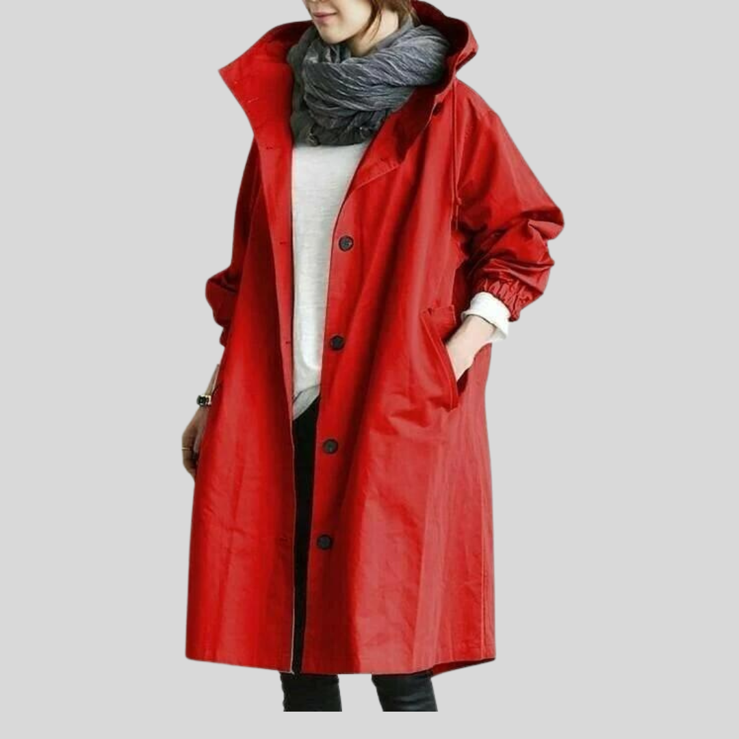 Wasserdichter Damenmantel mit Kapuze – Yasmina