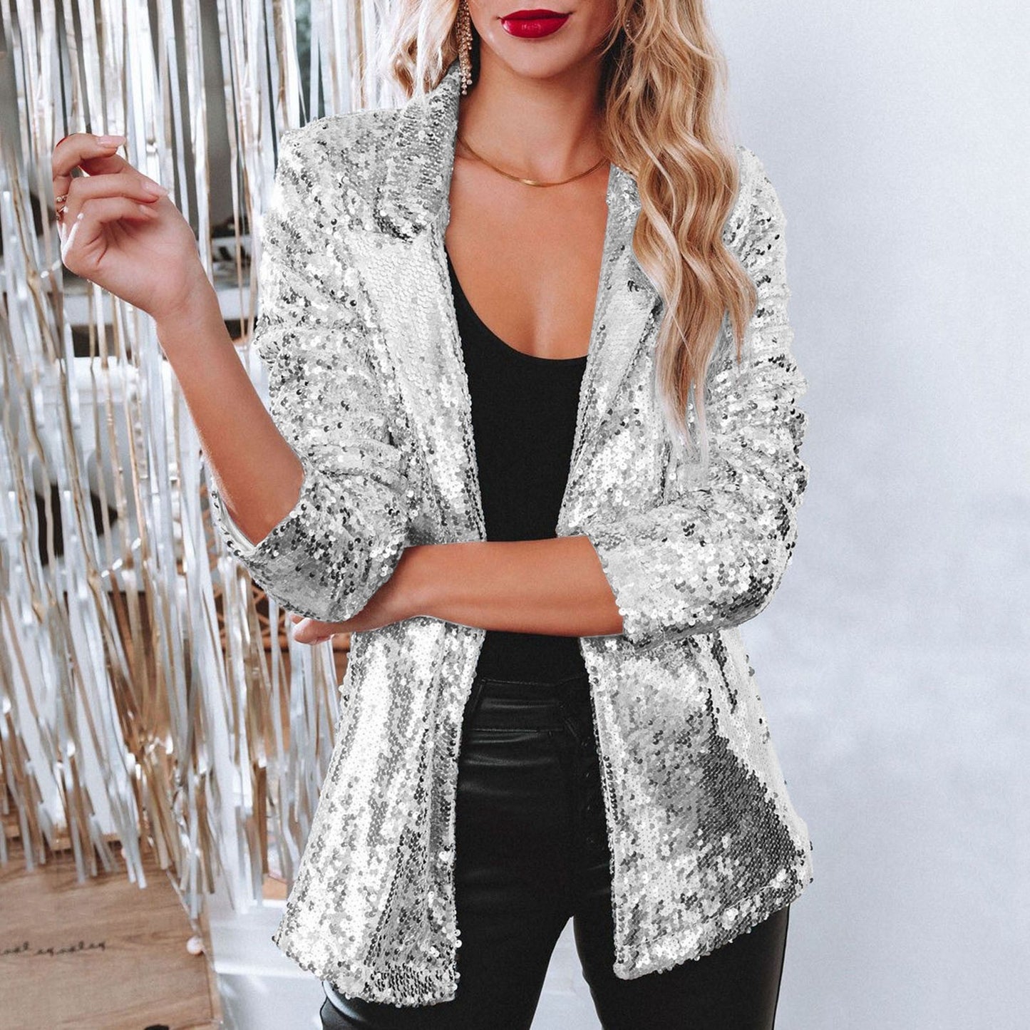 Mila Sequin Blazer by Cora