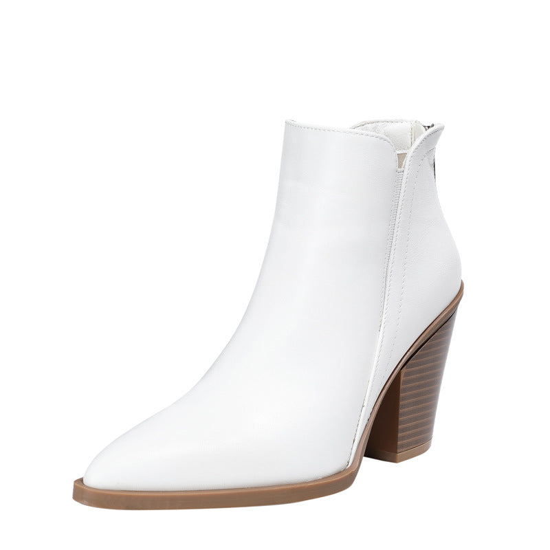 Krohn-e | Spitz Zulaufende Blockabsatz Stiefeletten