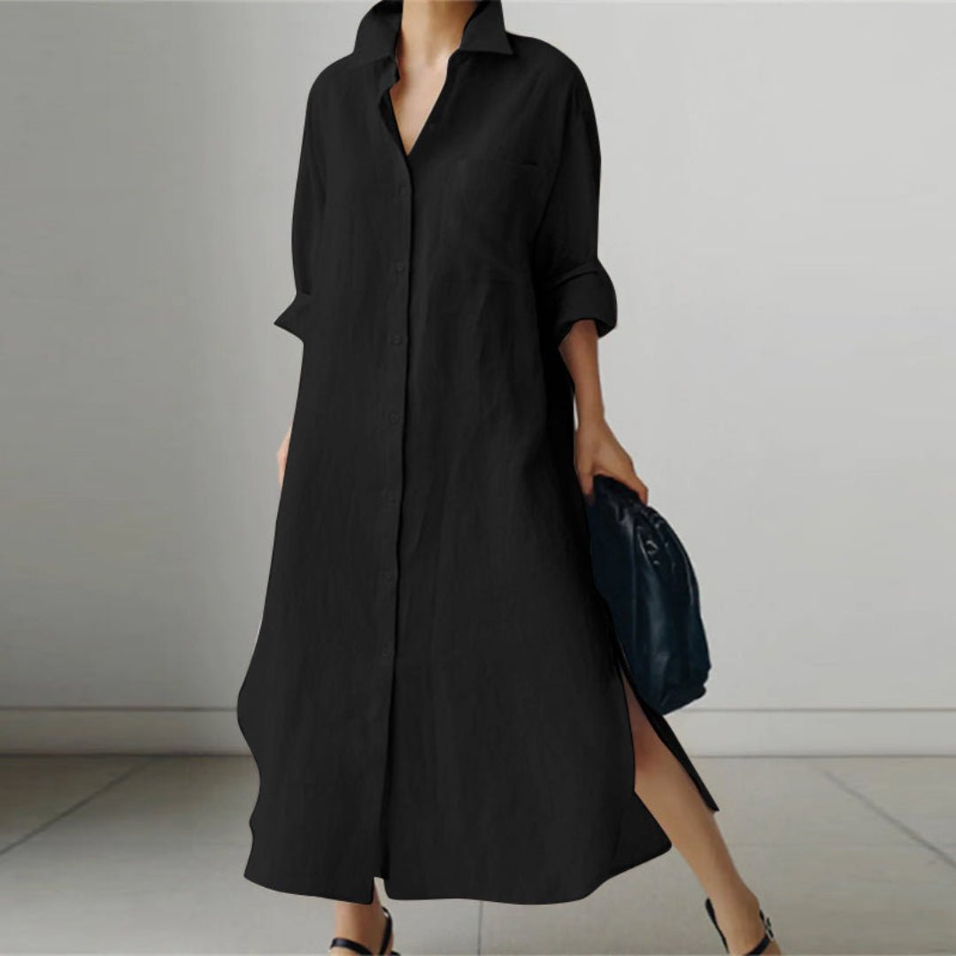 Maxikleid von Widrunda mit V-Ausschnitt