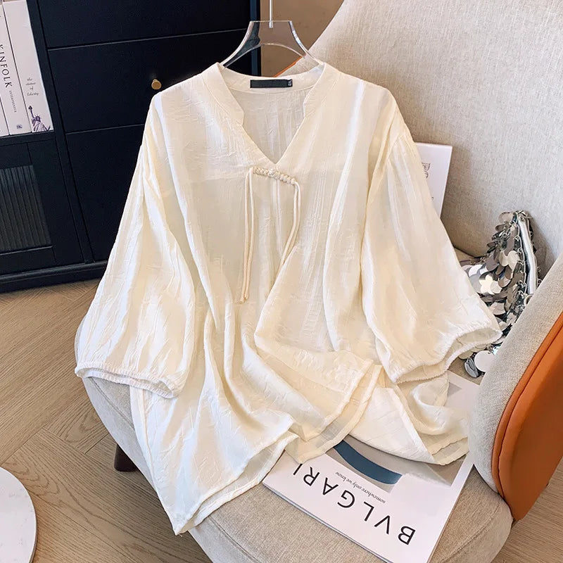 Stylish Designer Blouses & Tops from Fudus, Sizes 5-9XL, V-Neck