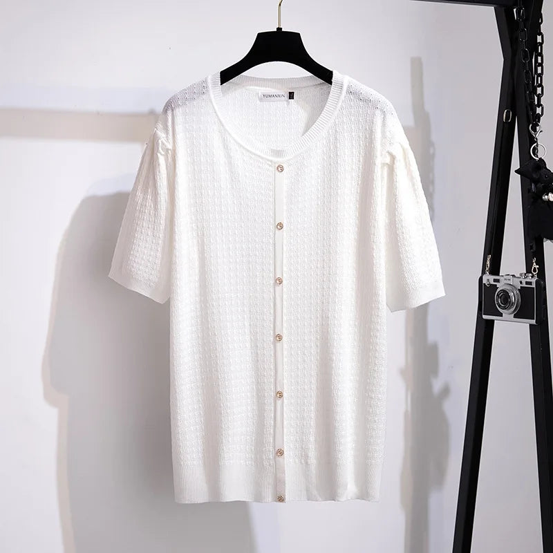 Stylish Fudus Knit Blouse & T-Shirt (Sizes 4-9XL)