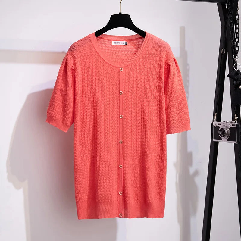 Stylish Fudus Knit Blouse & T-Shirt (Sizes 4-9XL)