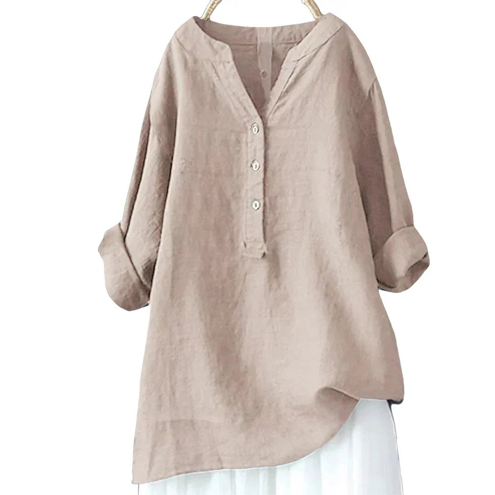 Fudus Designer Long-Sleeve Linen Shirt 5XL Blouse