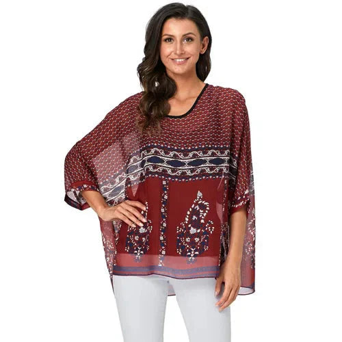 Modisches Designer-Chiffon-Oberteil & bedruckte T-Shirts von Fudus (Größen 4-6XL)