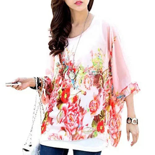 Modisches Designer-Chiffon-Oberteil & bedruckte T-Shirts von Fudus (Größen 4-6XL)