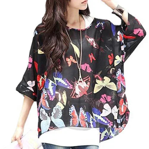 Modisches Designer-Chiffon-Oberteil & bedruckte T-Shirts von Fudus (Größen 4-6XL)