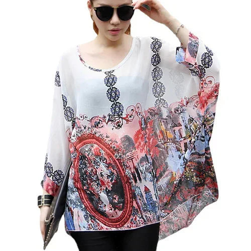 Modisches Designer-Chiffon-Oberteil & bedruckte T-Shirts von Fudus (Größen 4-6XL)