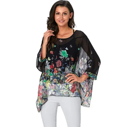 Modisches Designer-Chiffon-Oberteil & bedruckte T-Shirts von Fudus (Größen 4-6XL)