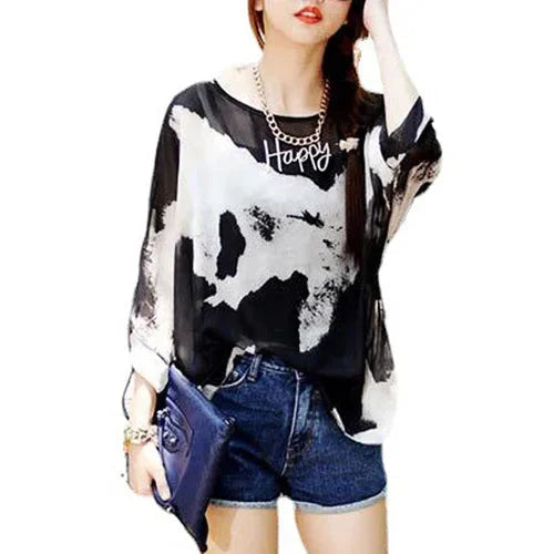 Modisches Designer-Chiffon-Oberteil & bedruckte T-Shirts von Fudus (Größen 4-6XL)