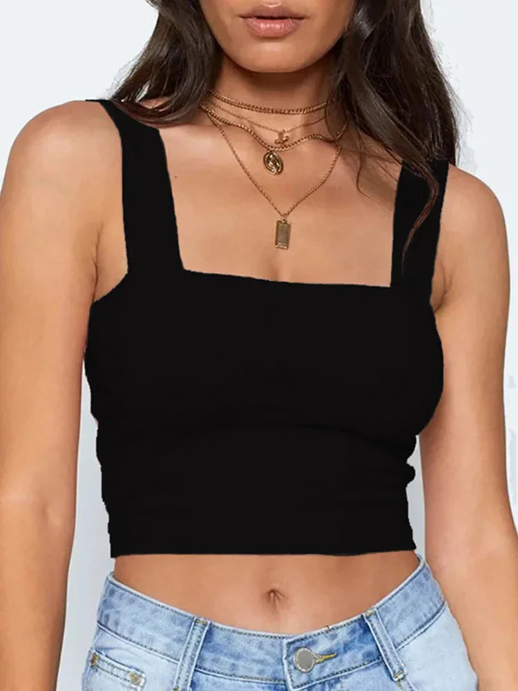 Fudus Designer Crop Top with Square Neck