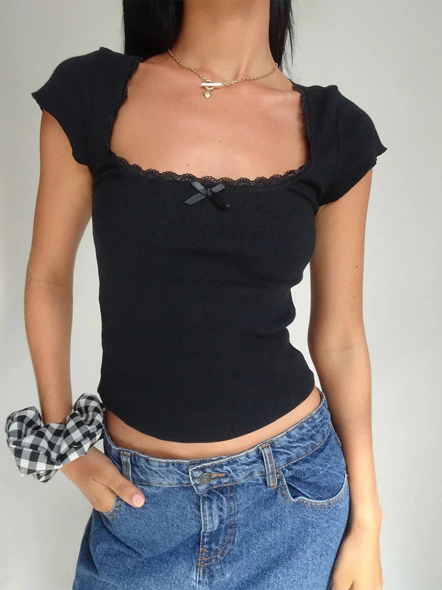 Stylish Fudus Croquette Blouse Tops: Designer Fashion T-shirts