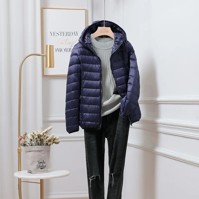 Krohn-e | Damen Ultralight Faltbare Pufferjacke mit Kapuze