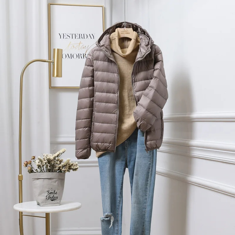 Krohn-e | Damen Ultralight Faltbare Pufferjacke mit Kapuze