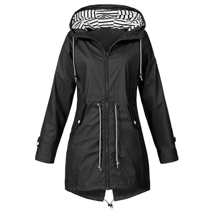 Krohn-e | Damen wasserdichte Outdoor-Regenjacke mit Kapuze