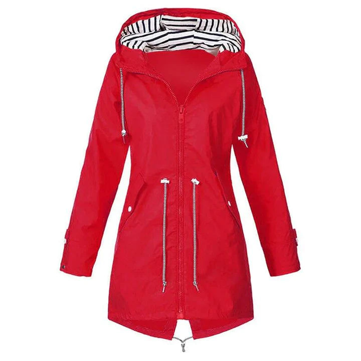 Krohn-e | Damen wasserdichte Outdoor-Regenjacke mit Kapuze
