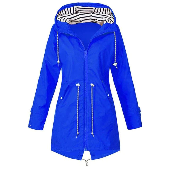 Krohn-e | Damen wasserdichte Outdoor-Regenjacke mit Kapuze