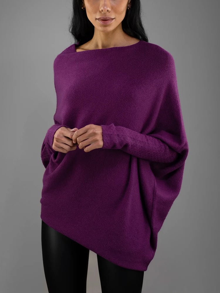 Xanthe | Damen Asymmetrischer Off-Shoulder Pullover