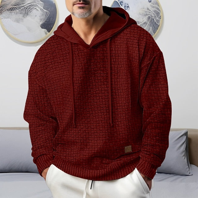 Fudus: Bequemer Langarm-Kapuzenpullover mit verstellbarer Kapuze