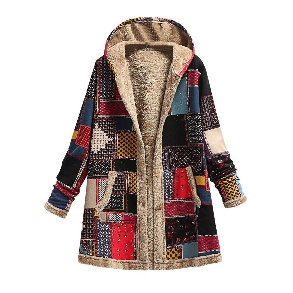 Große bedruckte Fleecejacke – Seraphina