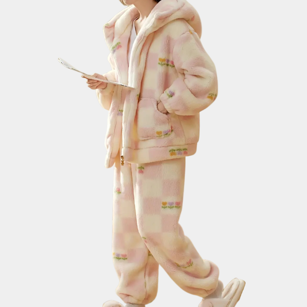 Gönnen Sie sich das luxuriöse KAHLIA Damen-Pyjama-Set