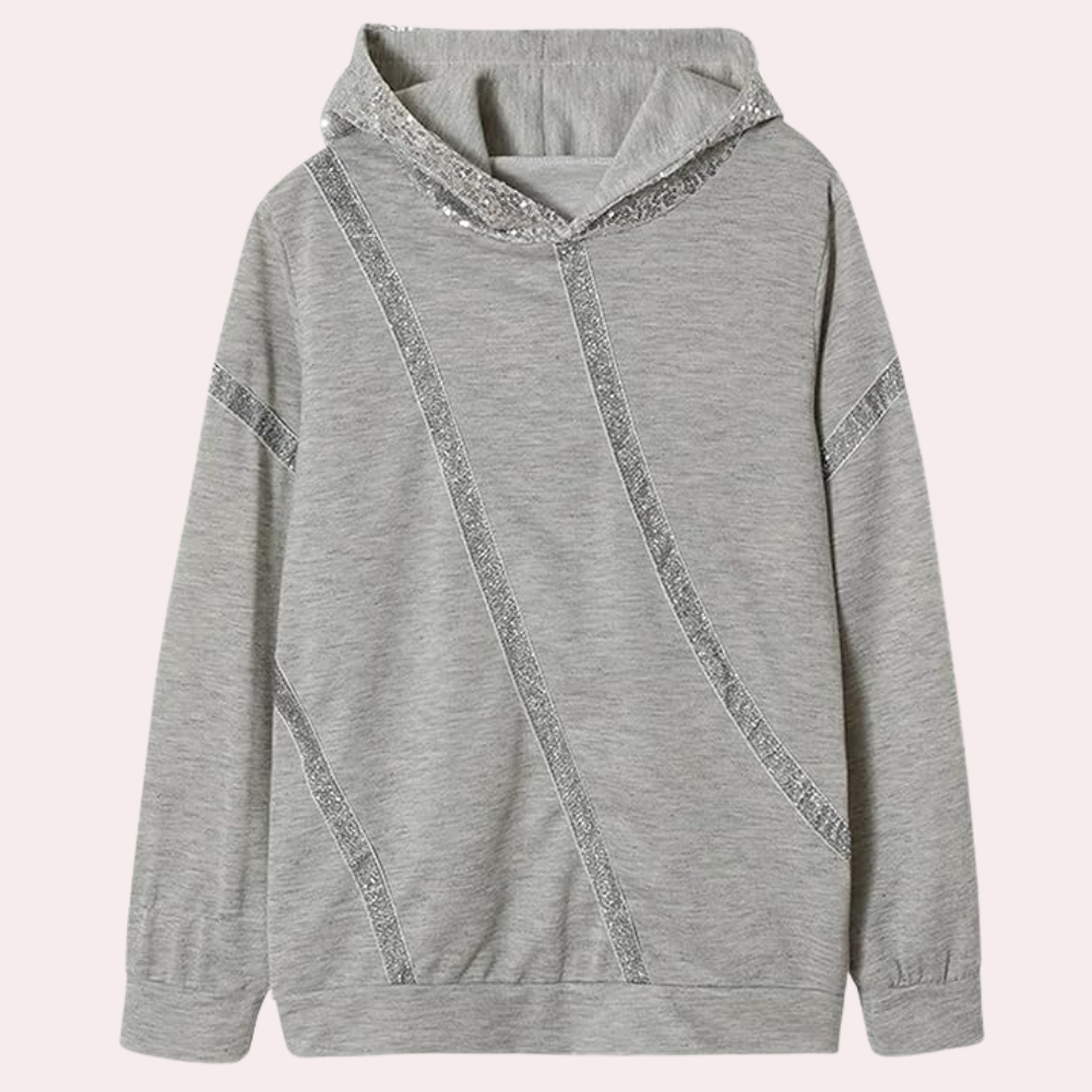 Damen-Kapuzenpullover mit Glitzer von Fudus