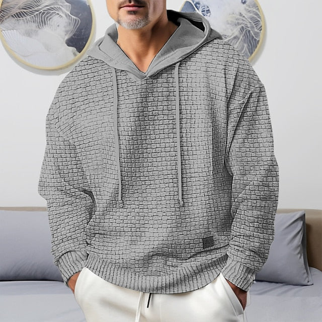 Fudus: Bequemer Langarm-Kapuzenpullover mit verstellbarer Kapuze