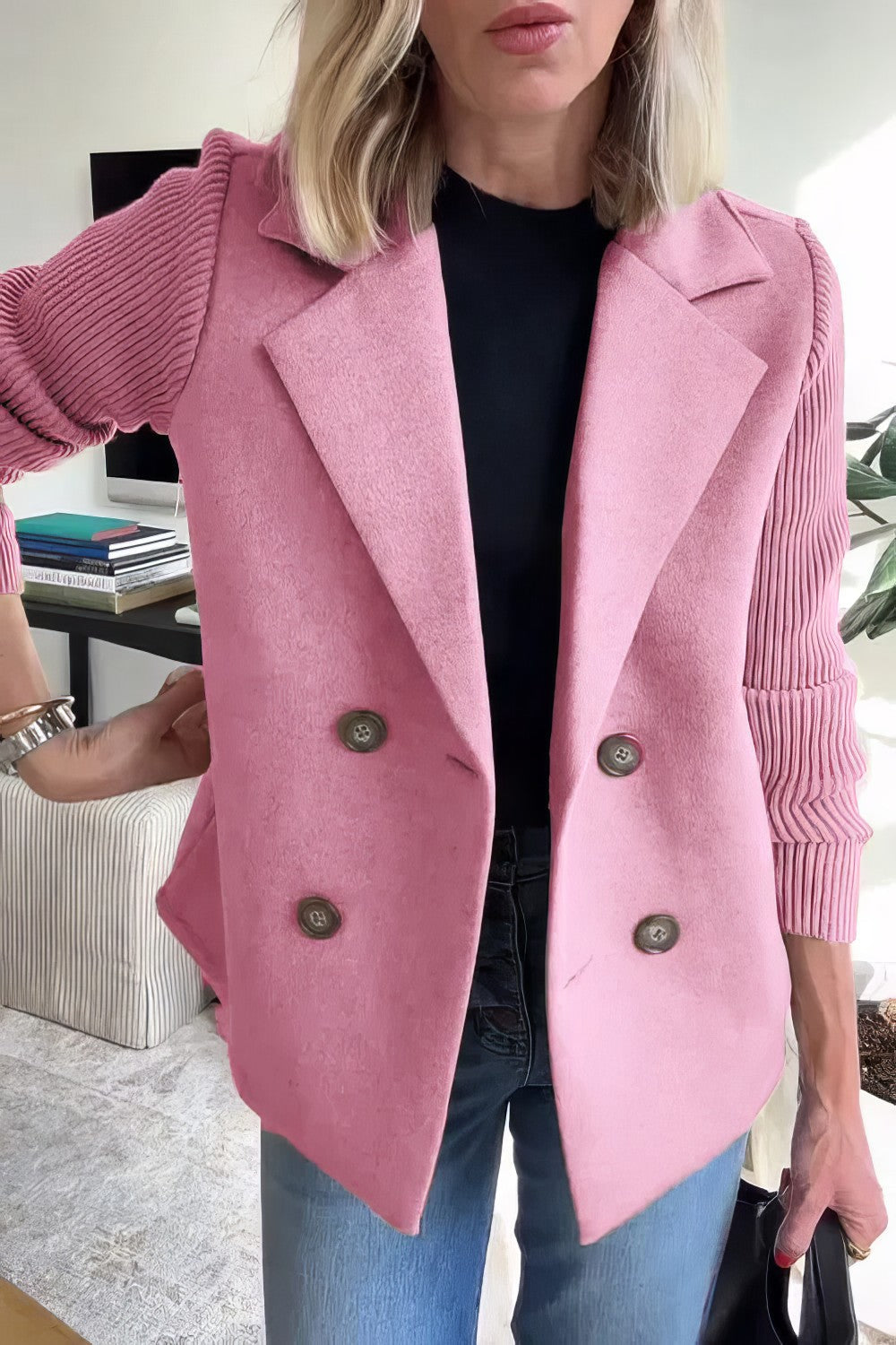 Krohn-e | Blazer mit Struktur Doppelreihige Schließung Elegant und Komfortabel