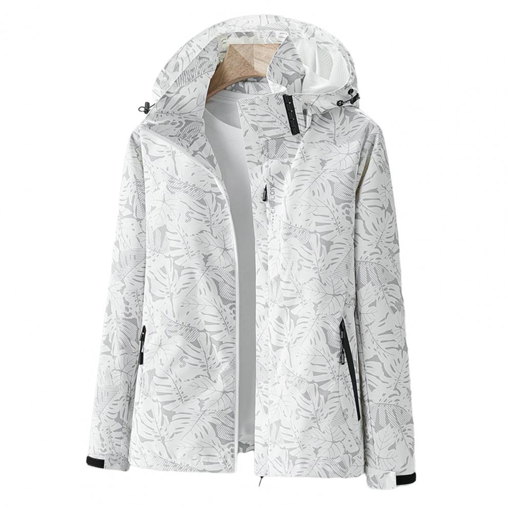 Krohn-e | wasserdichte Outdoor-Jacke – Leicht mit Kapuze & Blumenmuster