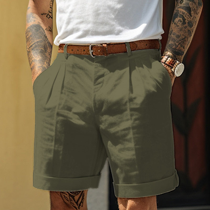Herren-Shorts aus Leinen und Baumwolle - Modell Egon