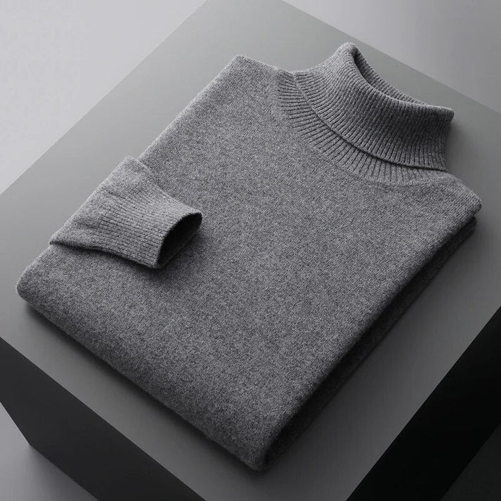Edler Herrenpullover aus Kaschmir mit Rollkragen