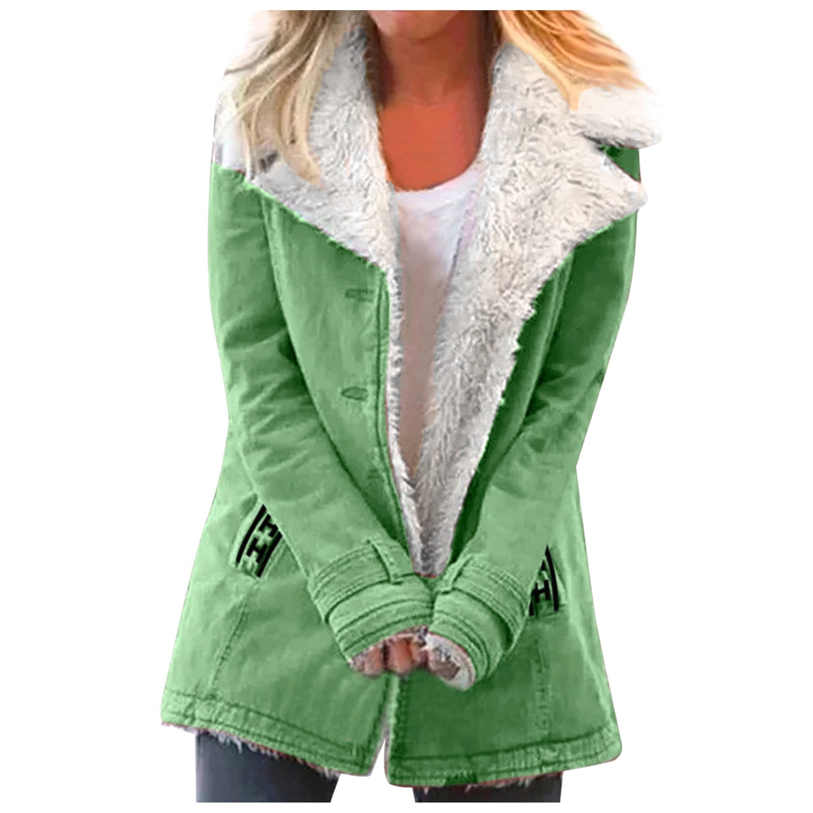 Krohn-e | Damen Winterjacke Mit Reverskragen Und Langen Ärmeln