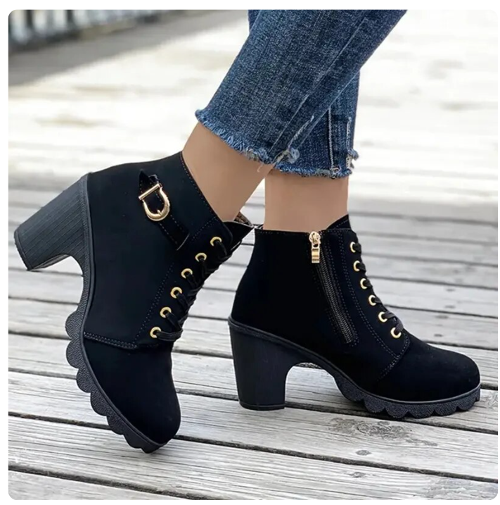 Krohn-e | Damen Stiefeletten mit Reißverschluss