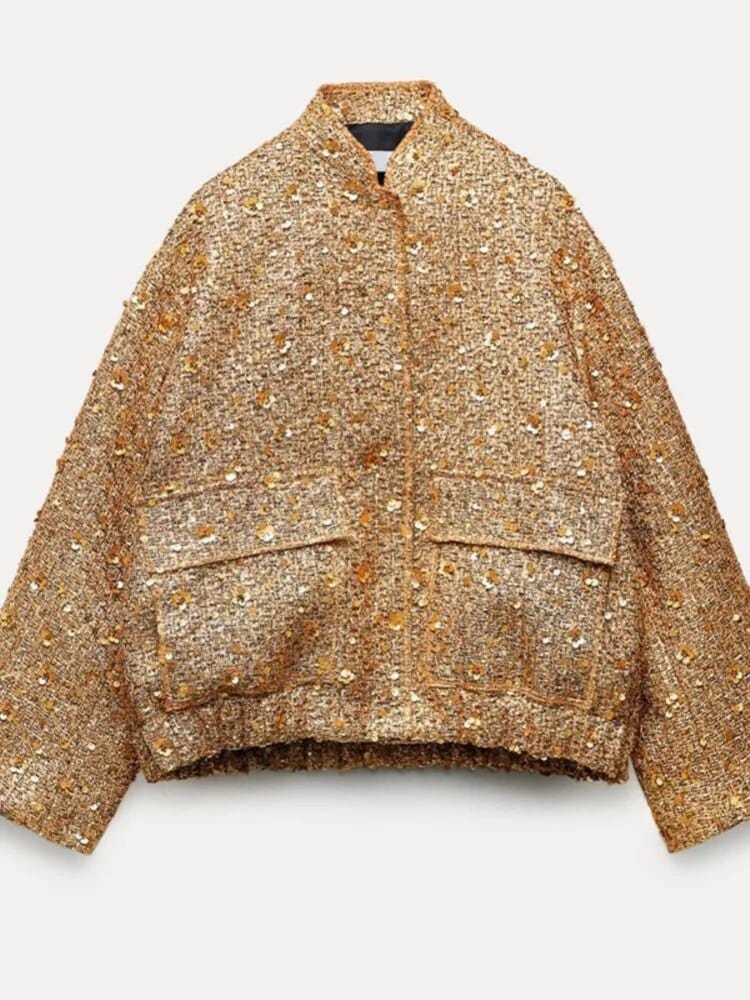 Avelena Zayalaglitter Bomber Jacket